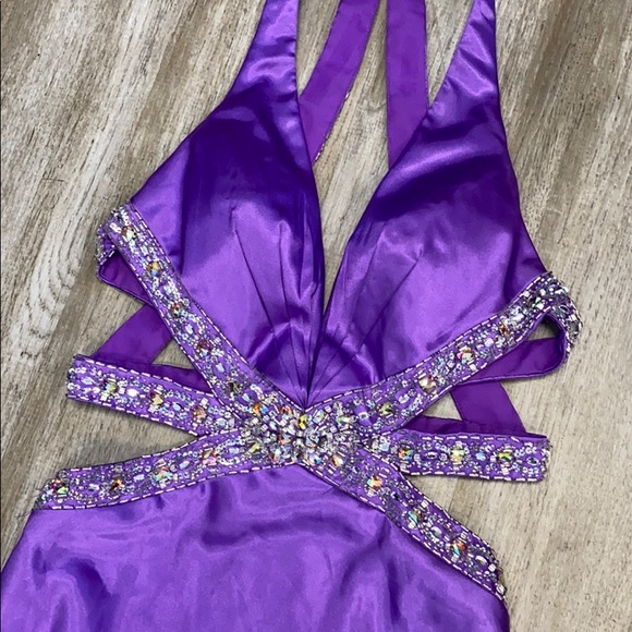 Mori Lee Purple Prom Dress - Picture 2 of 7